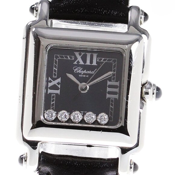 Chopard Happy sports Square 5P Diamond Navy Dial Quartz Ladies - Picture 1 of 6